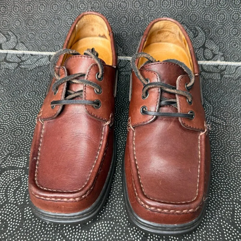 Dexter Mens Brown Leather Boat Shoes 9.5WW